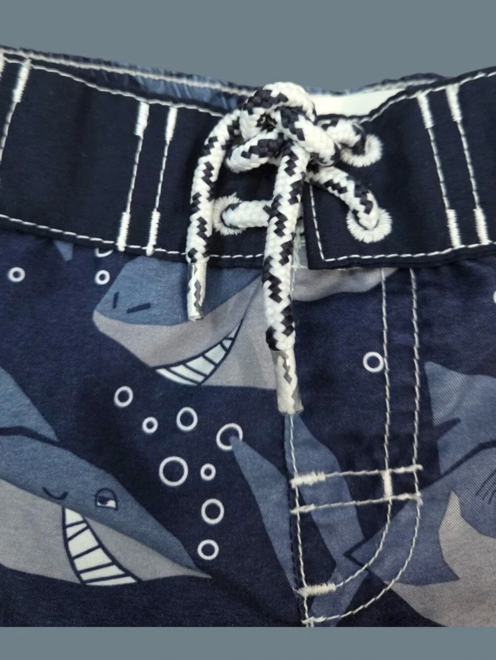 Gymboree Boy's Smiling Shark Theme Swim Trunks
